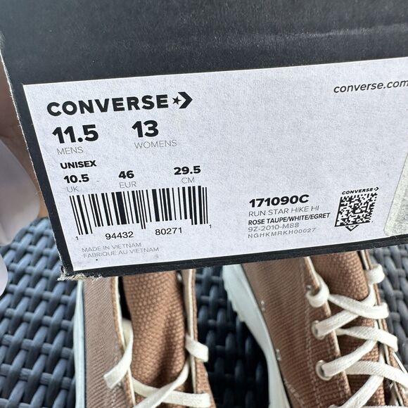 Converse Run Star Hike Tonal Marble - Rose Taupe Men\'s Shoes 171090C Size 11.5